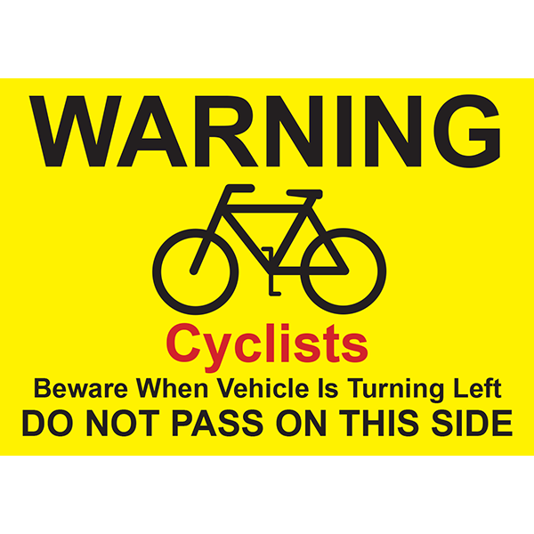 Warning Cyclists Sticker