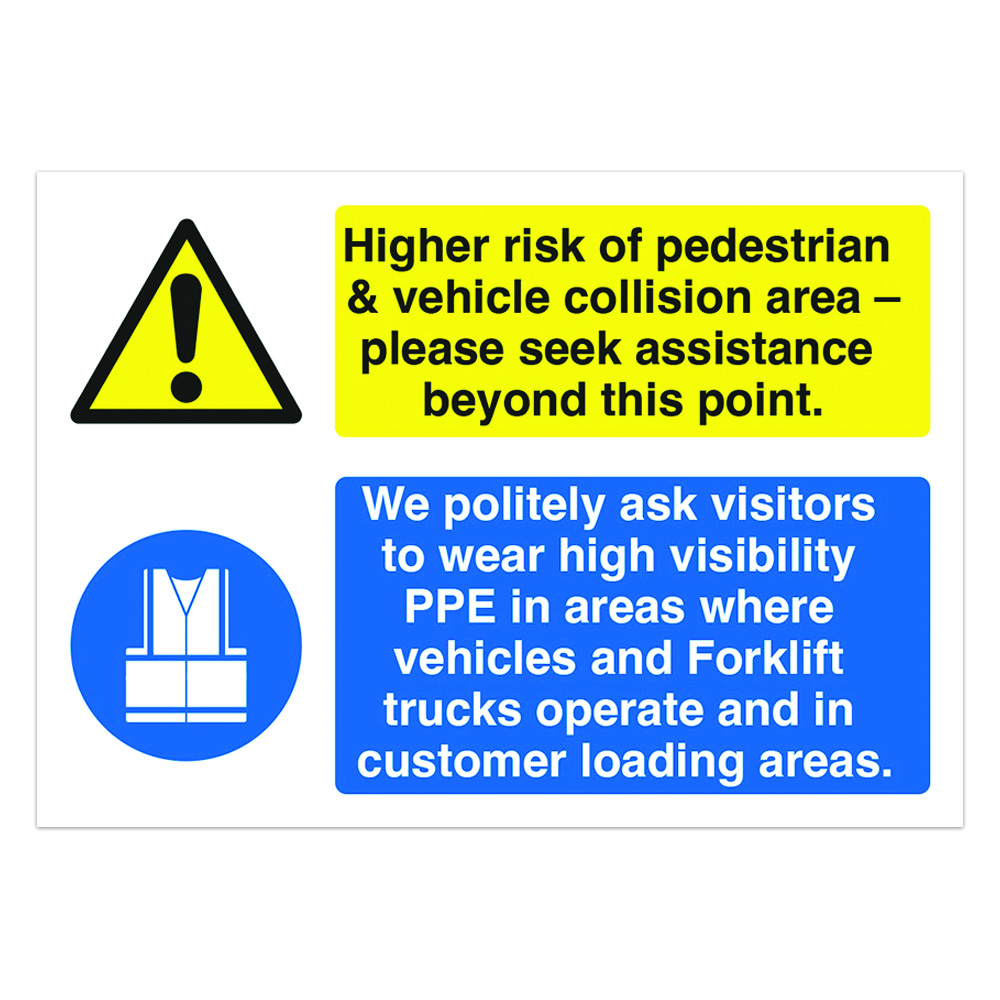 Branch Visitors & Pedestrians Sign