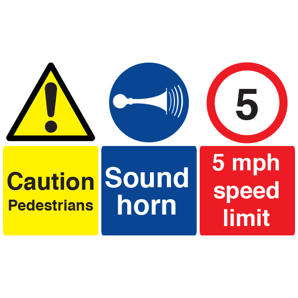 Caution Sound 5MPH 500x300mm