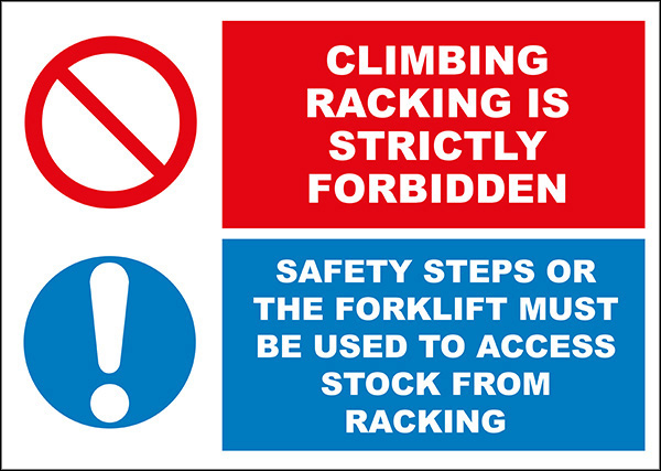 Do not climb Racking